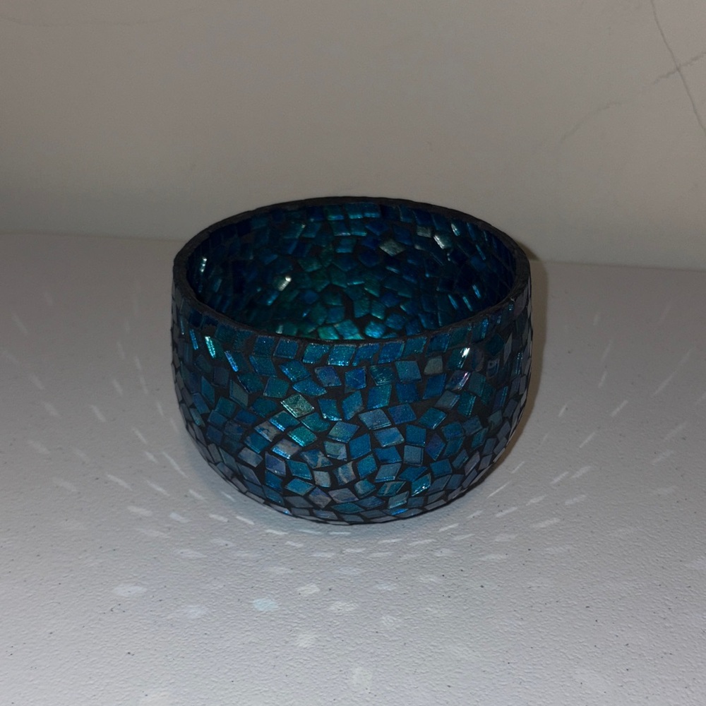 Blue Mosaic Glass Bowl